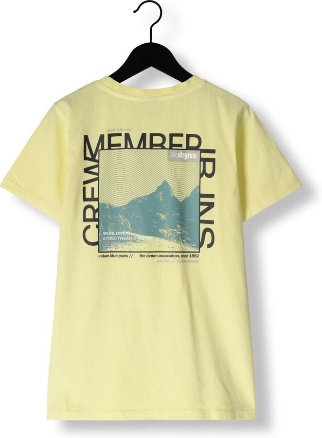 INDIAN BLUE JEANS Jongens Polo's & T-shirts T-shirt Cm Backprint Geel