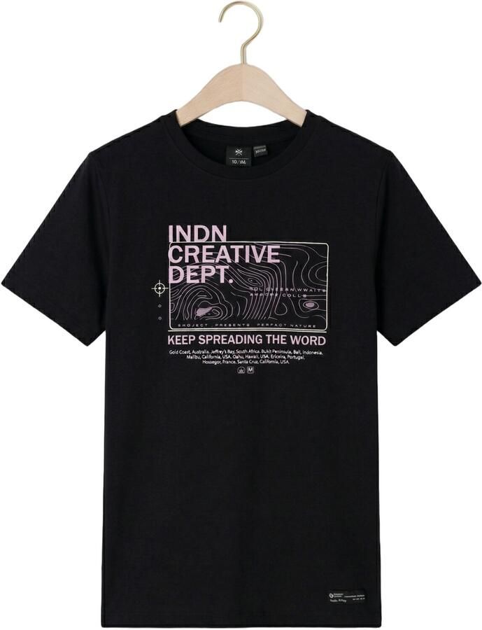 INDIAN BLUE JEANS Jongens Polo's & T-shirts T-shirt Creative Zwart