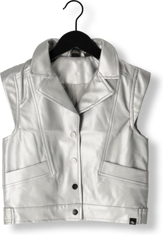 INDIAN BLUE JEANS Meisjes Blazers Vegan Leather Sleeveless Gilet Zilver - Foto 3