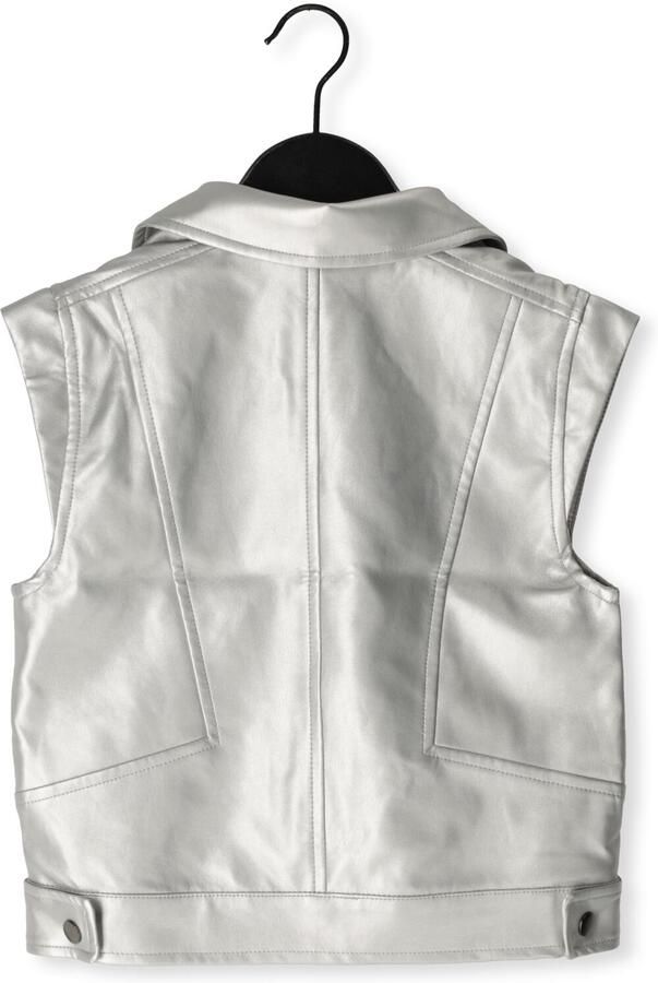 INDIAN BLUE JEANS Meisjes Blazers Vegan Leather Sleeveless Gilet Zilver - Foto 2