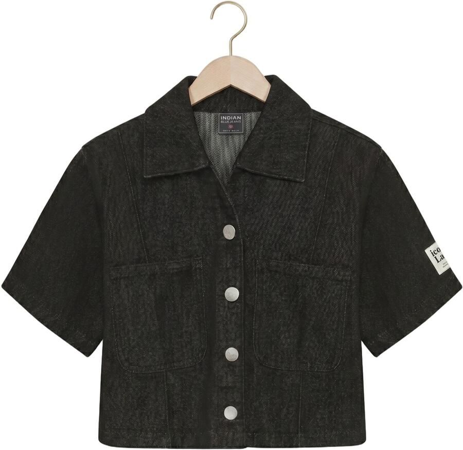 INDIAN BLUE JEANS Meisjes Blouses Shirt Denim Antraciet