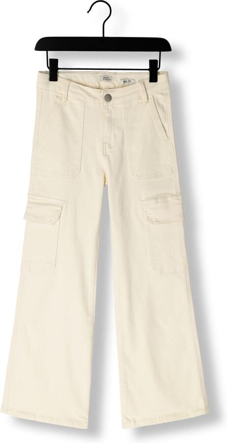 INDIAN BLUE JEANS Meisjes Jeans Cargo Denim Wide Fit Gebroken Wit - Foto 3