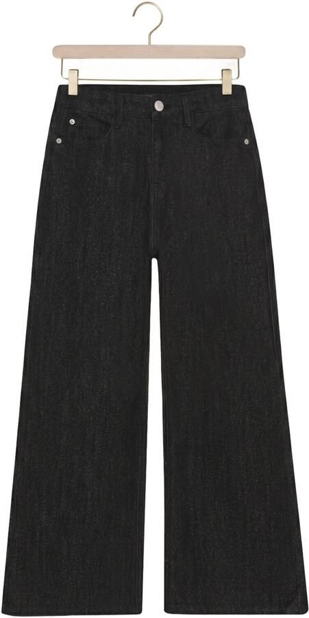 INDIAN BLUE JEANS Meisjes Jeans Extra Wide Fit Glitter Zwart