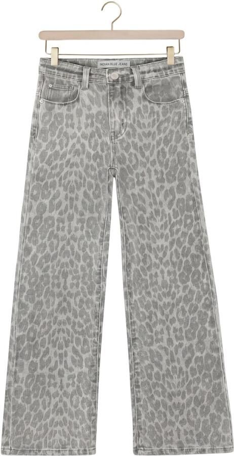 INDIAN BLUE JEANS Meisjes Jeans Wide Fit Print Grijs