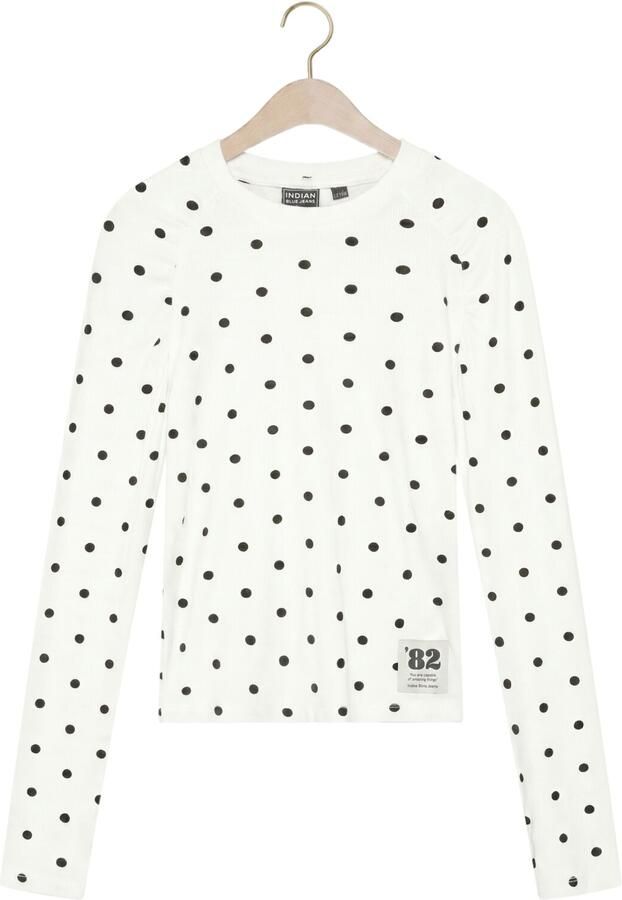 INDIAN BLUE JEANS Meisjes Tops & T-shirts Longsleeve Polkadot Gebroken Wit