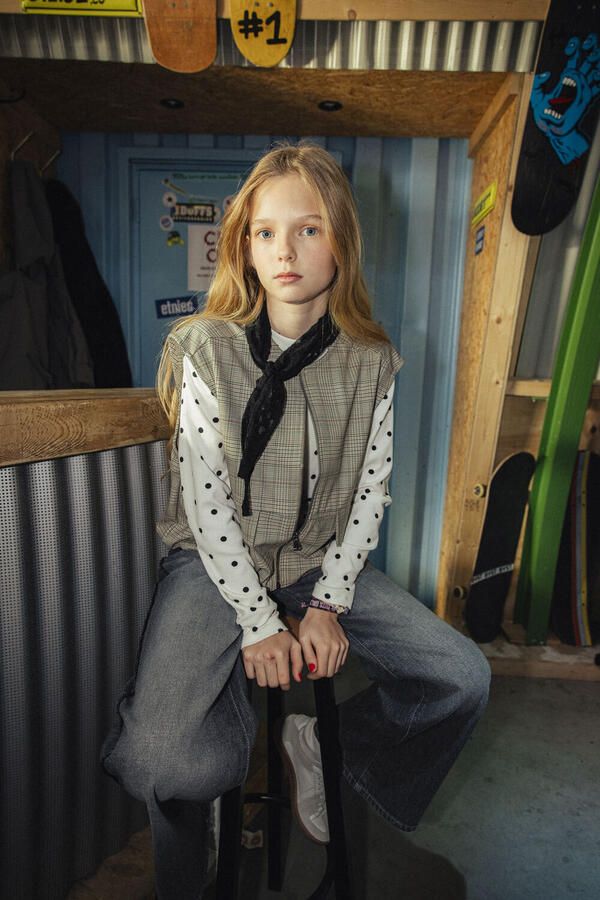 INDIAN BLUE JEANS Meisjes Tops & T-shirts Longsleeve Polkadot Gebroken Wit - Foto 4