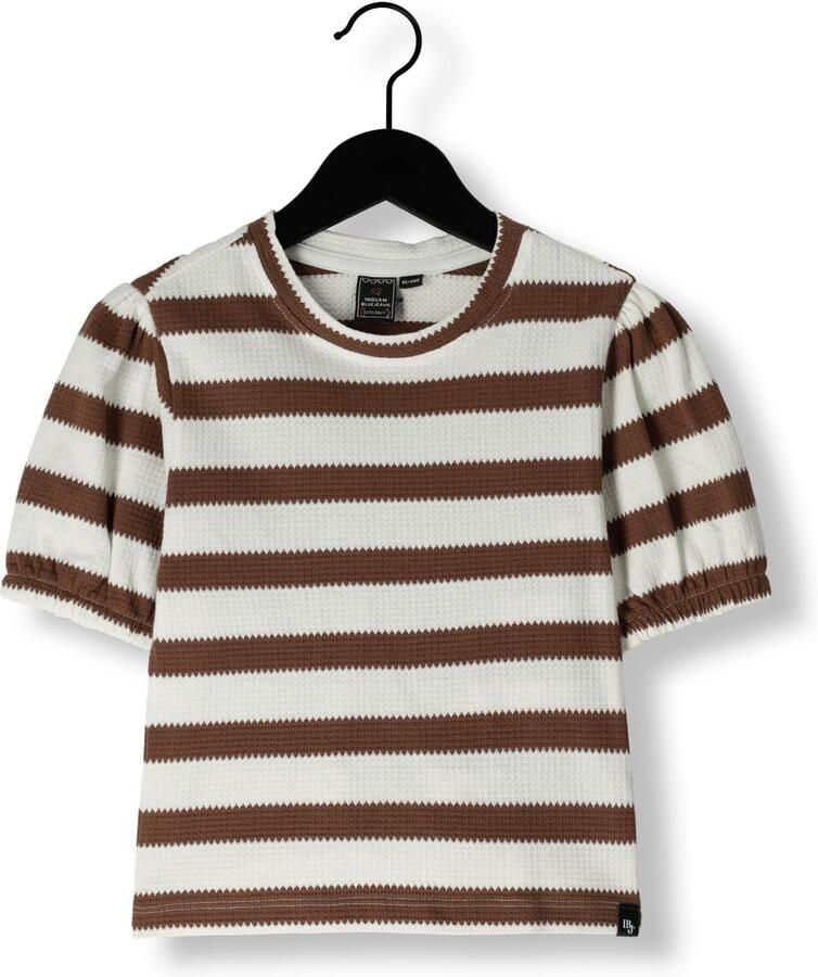 INDIAN BLUE JEANS Meisjes Tops & T-shirts T-shirt Striped Puffed Sleeve Bruin - Foto 2