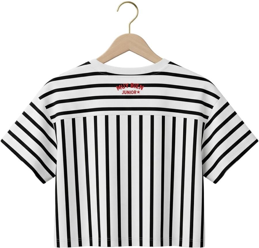 INDIAN BLUE JEANS Meisjes Tops & T-shirts T-shirt Vertical Stripe Wit - Foto 2