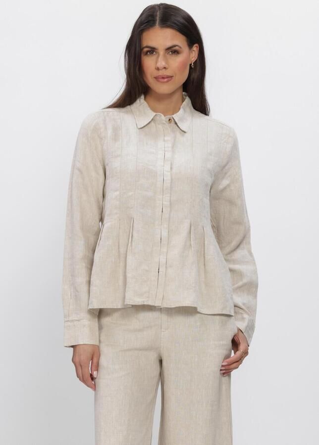 INWEAR Dames Blouses Dilanaiw Pleated Shirt Beige
