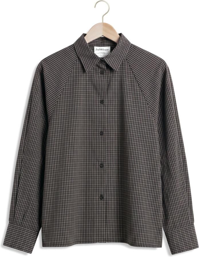 INWEAR Dames Blouses Millesiw Loose Shirt Donkergrijs - Foto 2