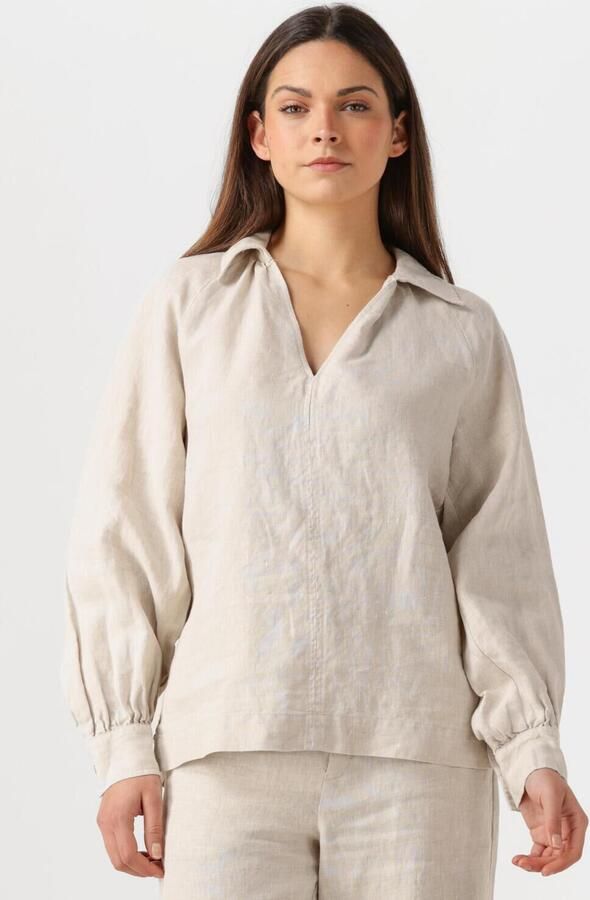 InWear Linnen Blouse Haze Melange Beige Dames - Foto 4