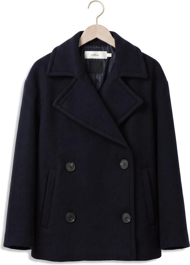 INWEAR Dames Jassen Zorahiw Short Db Coat Donkerblauw - Foto 2