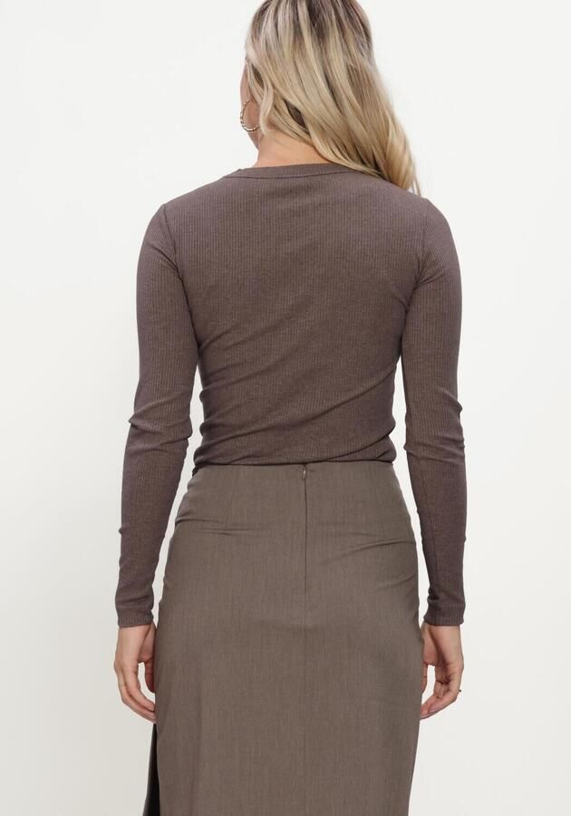 INWEAR Dames Tops & T-shirts Dagnaiw Melange T-shirt Ls Bruin - Foto 2