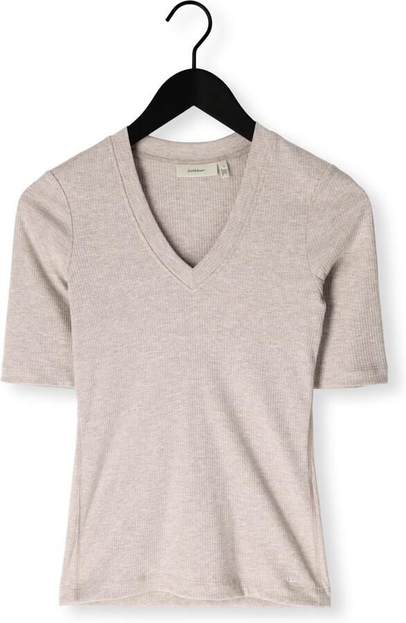 INWEAR Dames Tops & T-shirts Dagnaiw Melange V T-shirt Beige - Foto 4