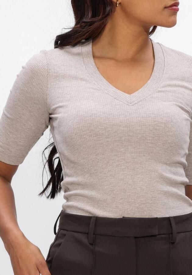 INWEAR Dames Tops & T-shirts Dagnaiw Melange V T-shirt Beige - Foto 3