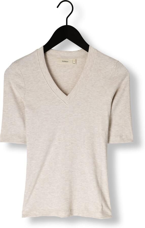 INWEAR Dames Tops & T-shirts Dagnaiw Melange V T-shirt Ecru - Foto 2