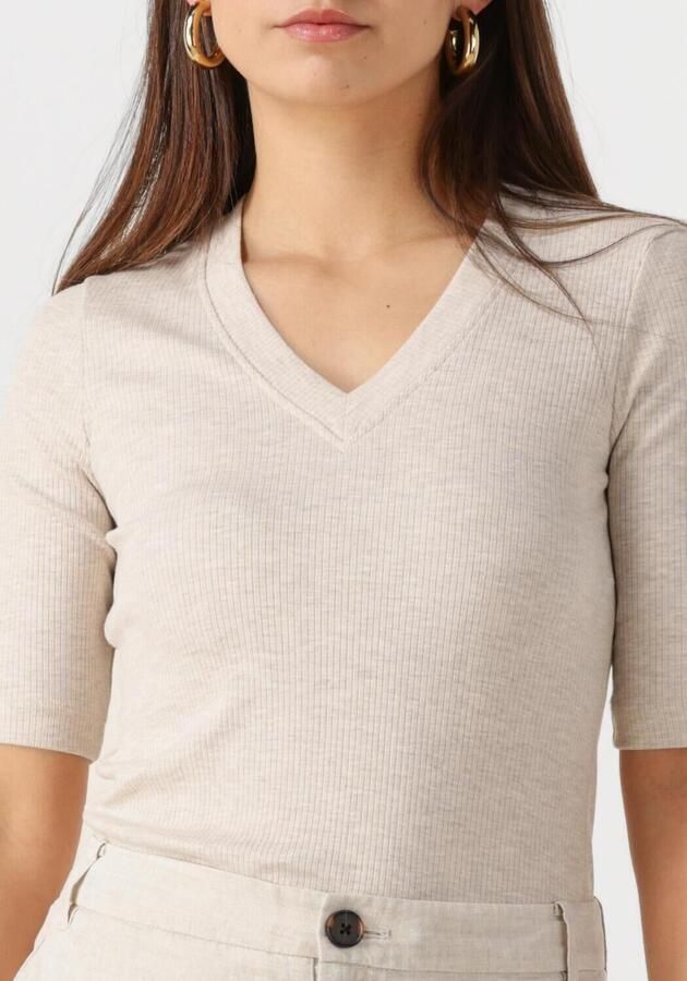 INWEAR Dames Tops & T-shirts Dagnaiw Melange V T-shirt Ecru