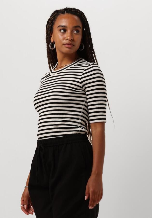 InWear Gestreepte T-shirt Top in Zwart Whisper White Multicolor Dames - Foto 4