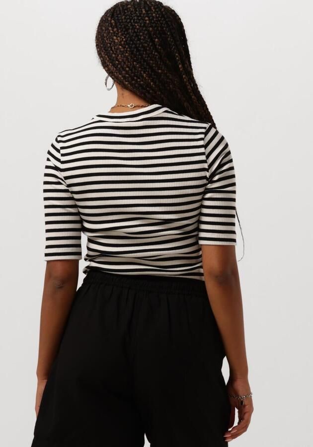 InWear Gestreepte T-shirt Top in Zwart Whisper White Multicolor Dames