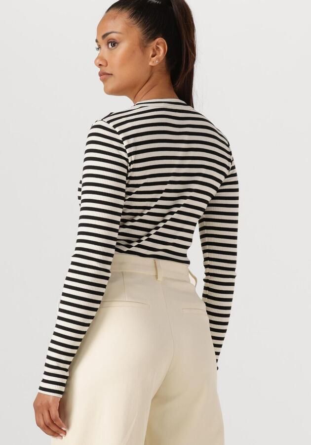 InWear Gestreepte Longsleeve Top 30108561 Zwart Wit Multicolor Dames