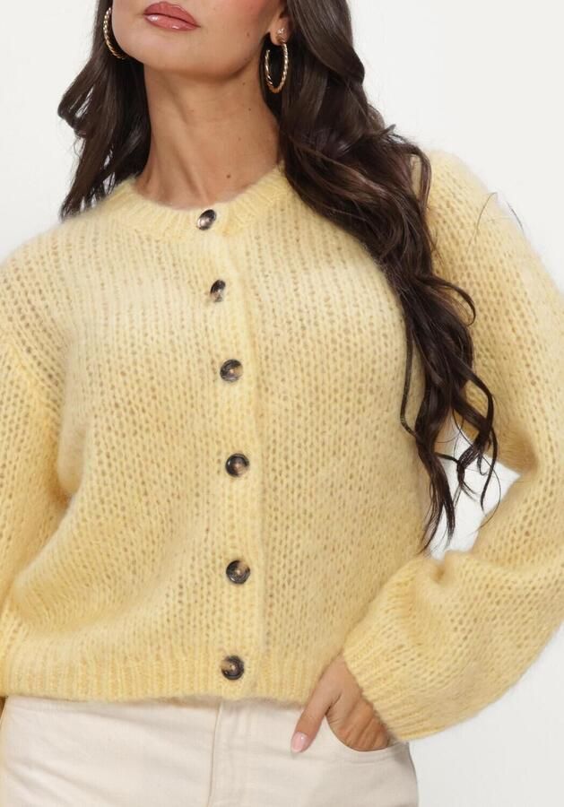 INWEAR Dames Truien & Vesten Jetraiw Cardigan Geel - Foto 4