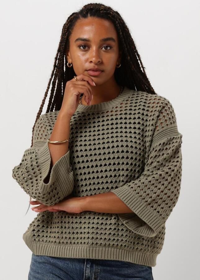 InWear Cool Hole Pattern Knit Sweater Beige Dames - Foto 4