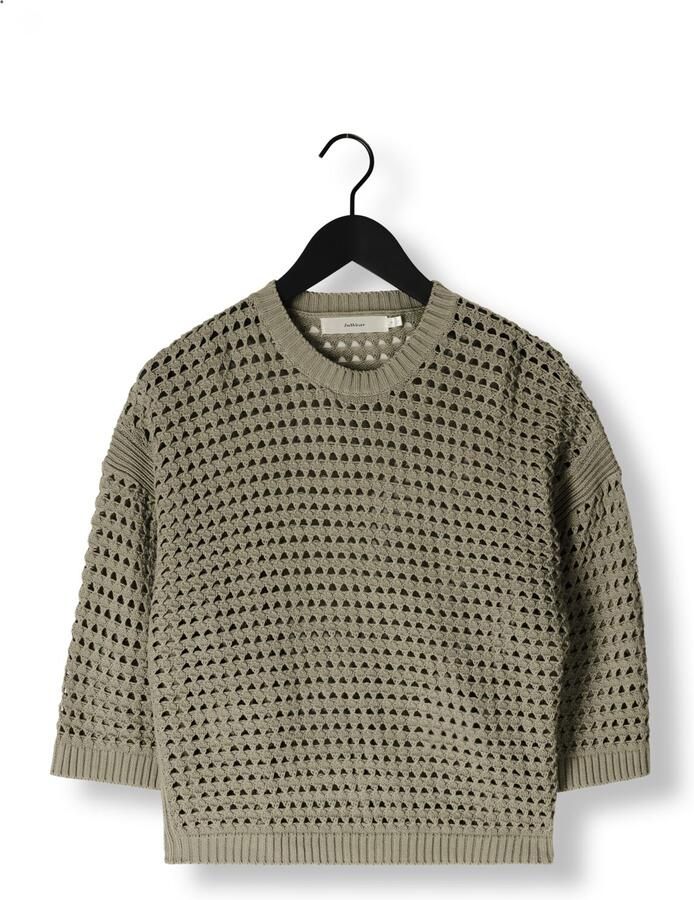 InWear Cool Hole Pattern Knit Sweater Beige Dames