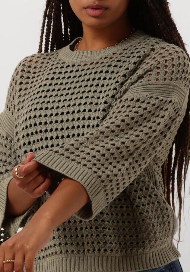 InWear Cool Hole Pattern Knit Sweater Beige Dames - Foto 3