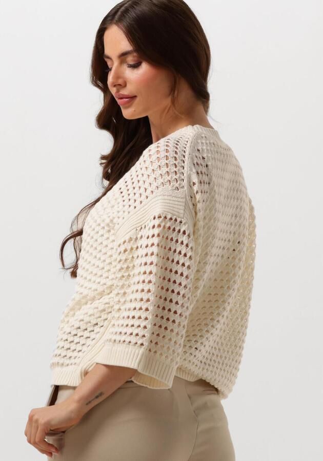 InWear Witte Gebreide Trui met Cool Patroon Beige Dames - Foto 3