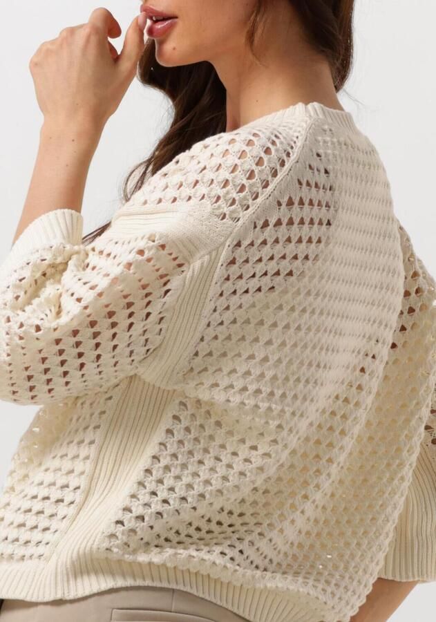 InWear Witte Gebreide Trui met Cool Patroon Beige Dames - Foto 2