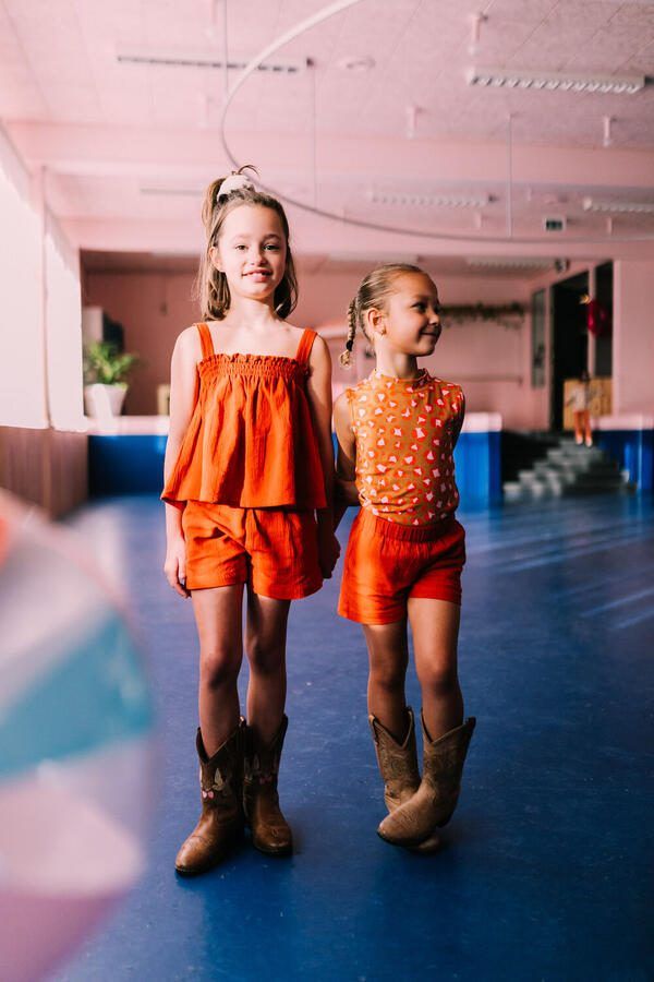 JACKY SUE Meisjes Jeans Mae Short Oranje - Foto 3