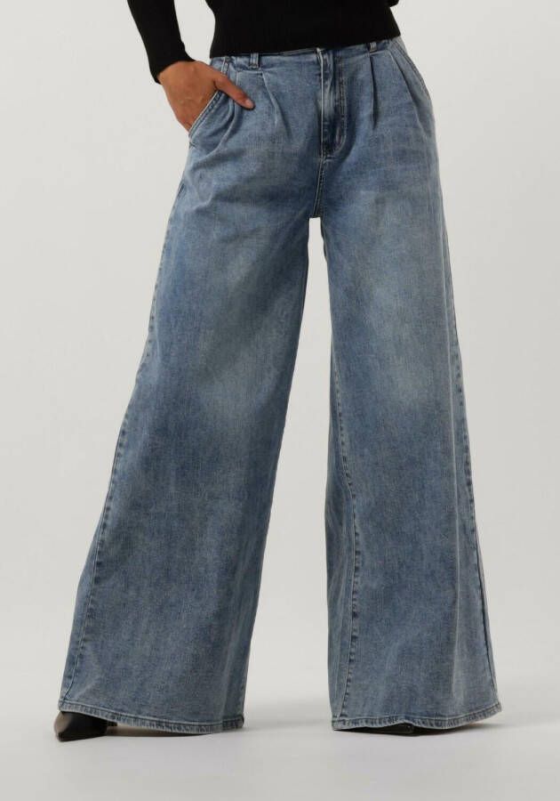 Janice Blauwe Wide Jeans Wijde Pijp Dames Dollar