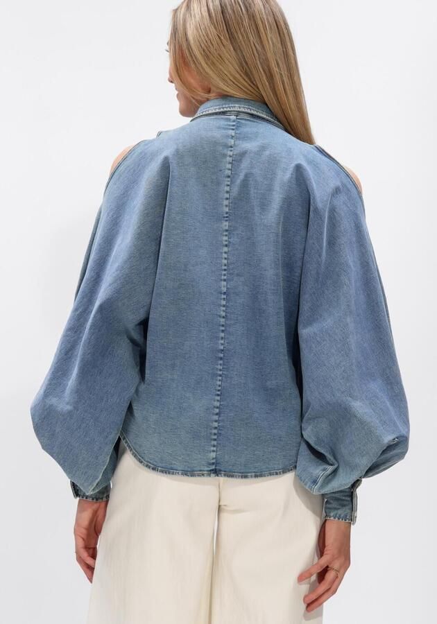 JANICE Dames Blouses Stone 786 Blauw - Foto 3