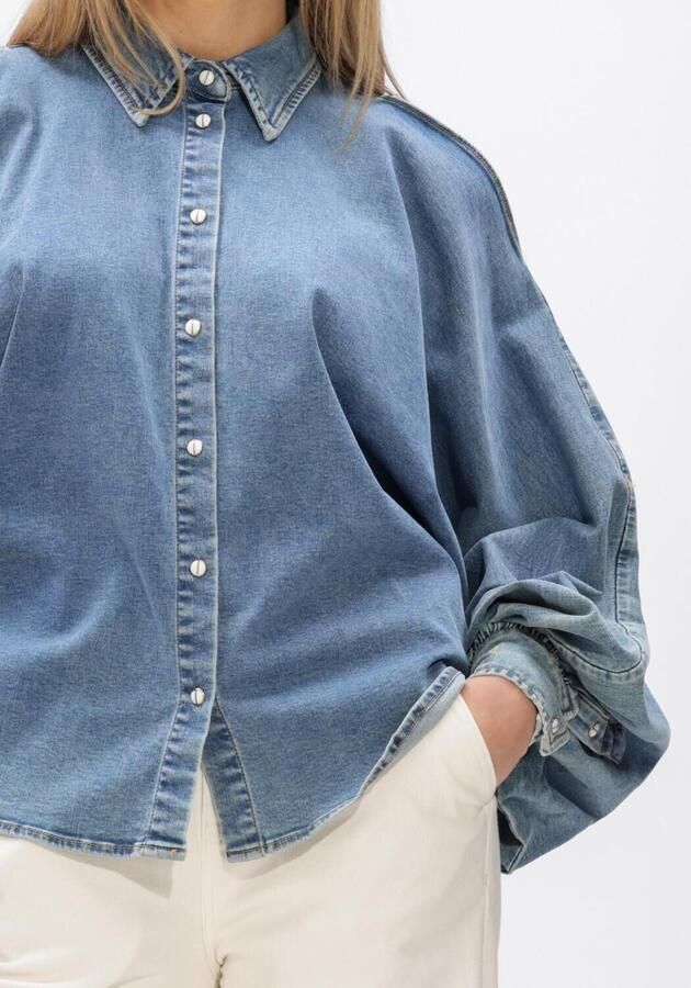 JANICE Dames Blouses Stone 786 Blauw - Foto 4