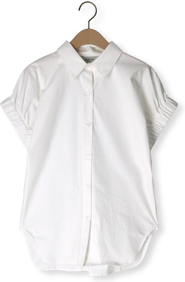 Janice Mouwloze poplin blouse Yaro wit - Foto 4