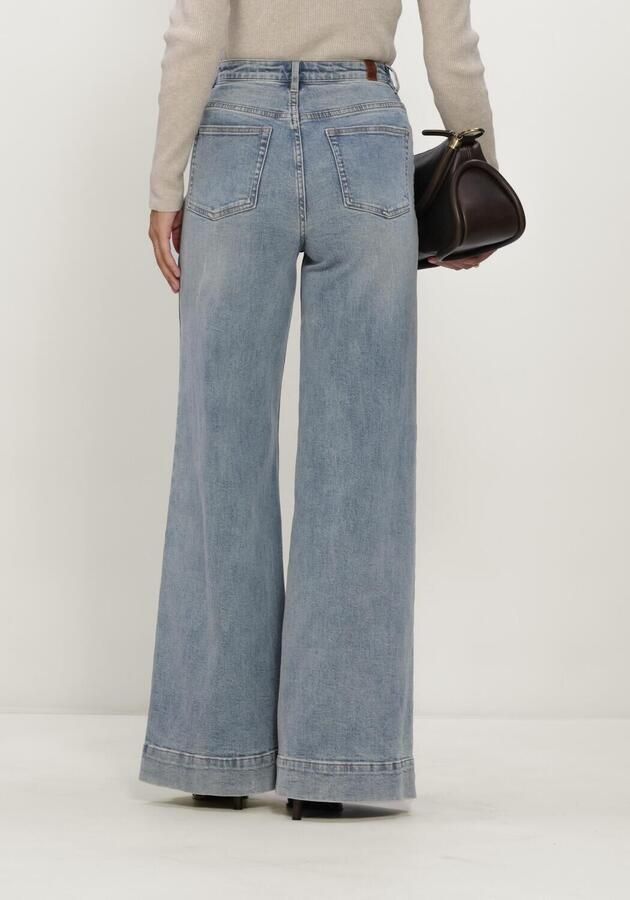 JANICE Dames Jeans Dames Wide Leg High Rise Stretch Mason Lichtblauw - Foto 2