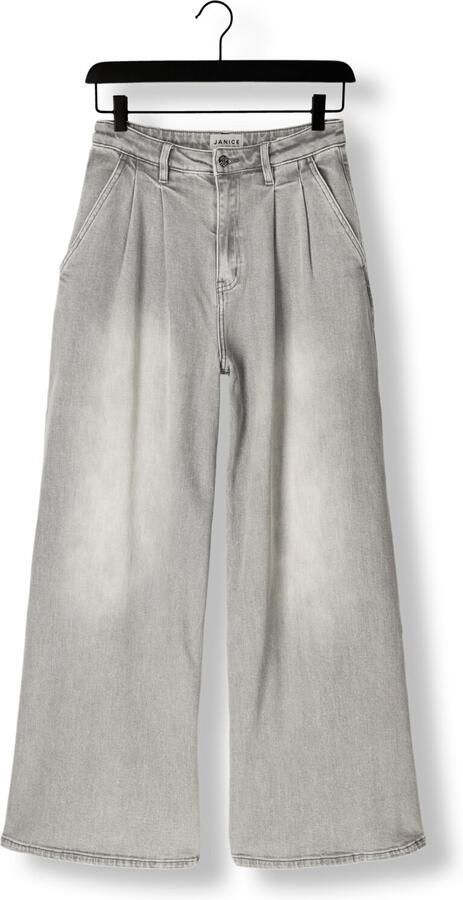 JANICE Dames Jeans Wijde Pijp Stretch Dollar Grijs - Foto 3