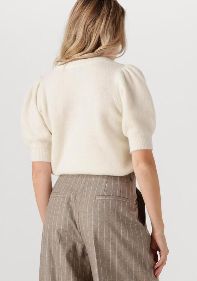 Janice Zacht gebreide top met strass steentjes Peyton naturel - Foto 3