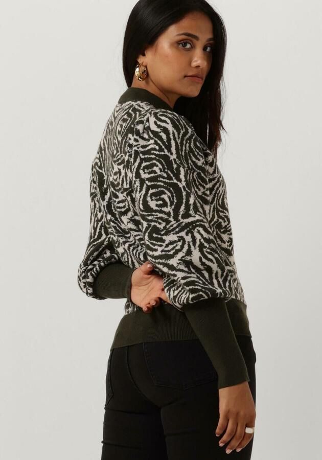 JANICE Dames Truien & Vesten Trui Gebreid Pof Mouw Jay Groen