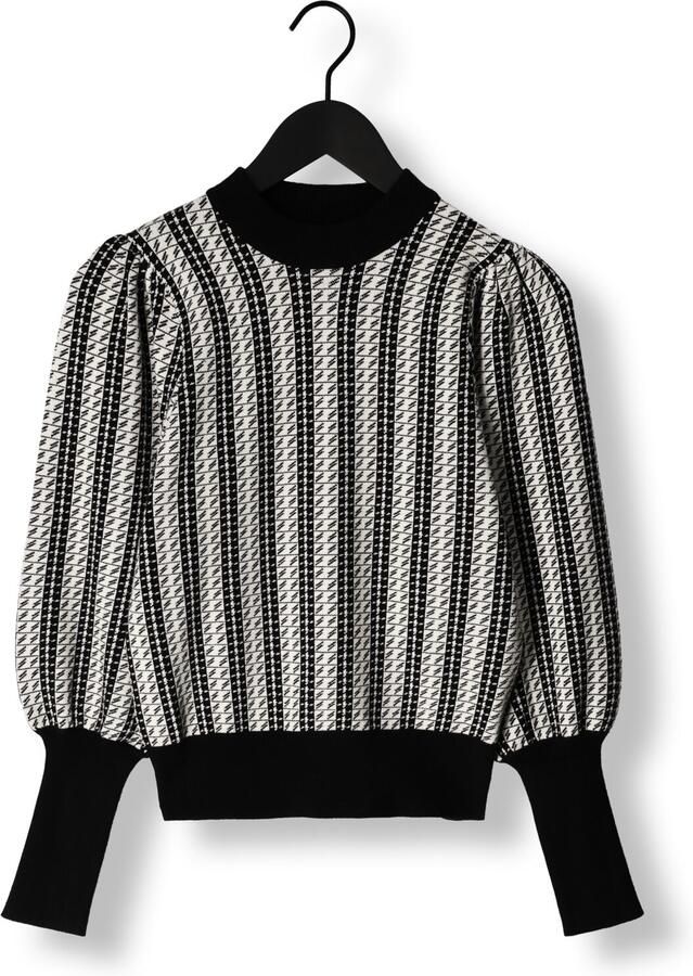 JANICE Dames Truien & Vesten Trui Gebreid Pof Mouw Jay Zwart