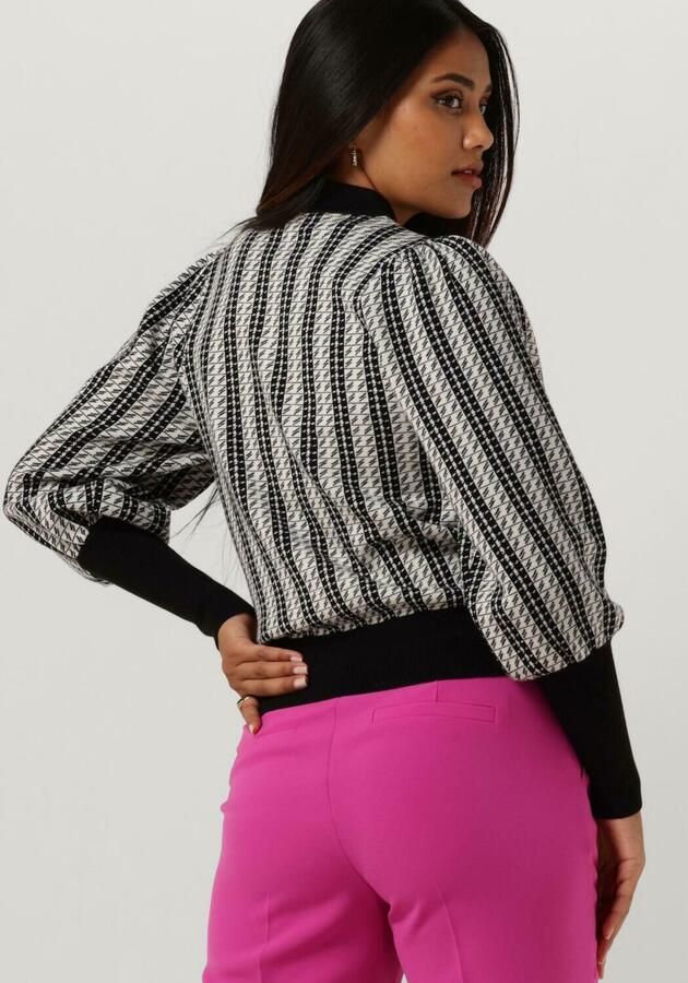 JANICE Dames Truien & Vesten Trui Gebreid Pof Mouw Jay Zwart - Foto 2