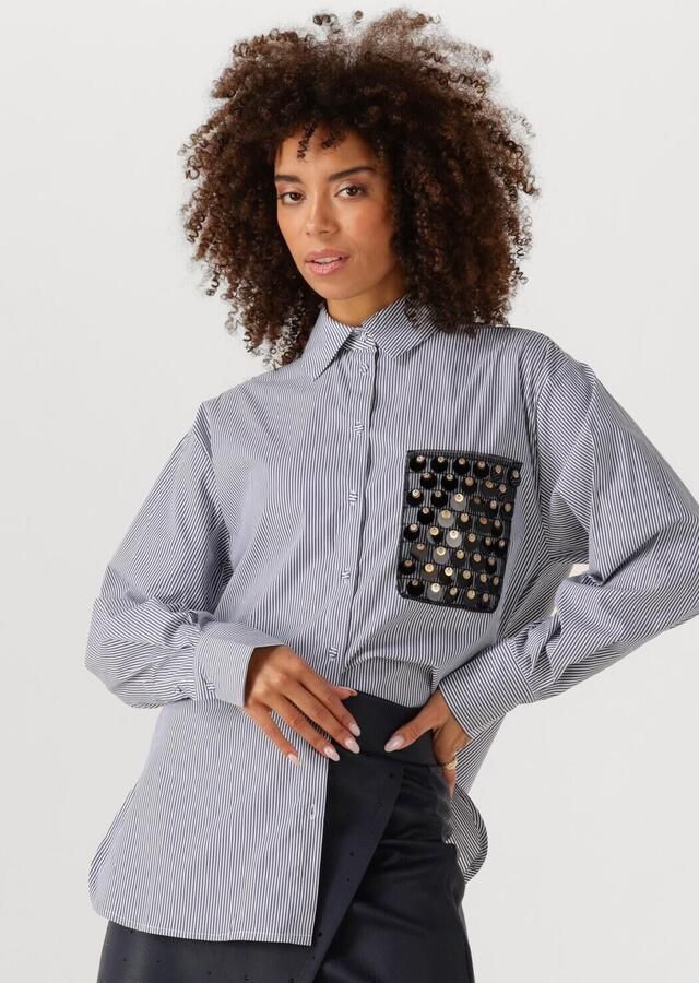 JANSEN AMSTERDAM Dames Blouses Goldie Blouse Cs3 726 Sequins Pocket Multi - Foto 4