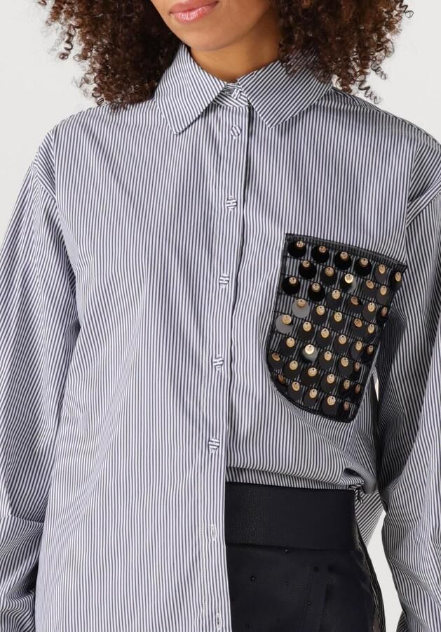 JANSEN AMSTERDAM Dames Blouses Goldie Blouse Cs3 726 Sequins Pocket Multi