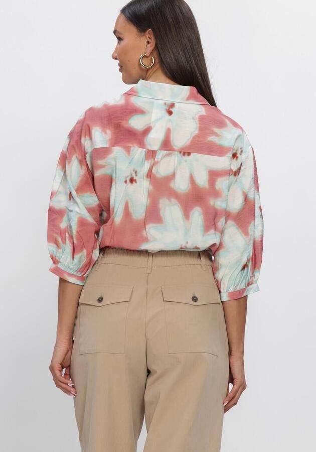JANSEN AMSTERDAM Dames Blouses Pip Blouse Wf 761 3 4 Puffed Sleeve Wide Fit Multi - Foto 3
