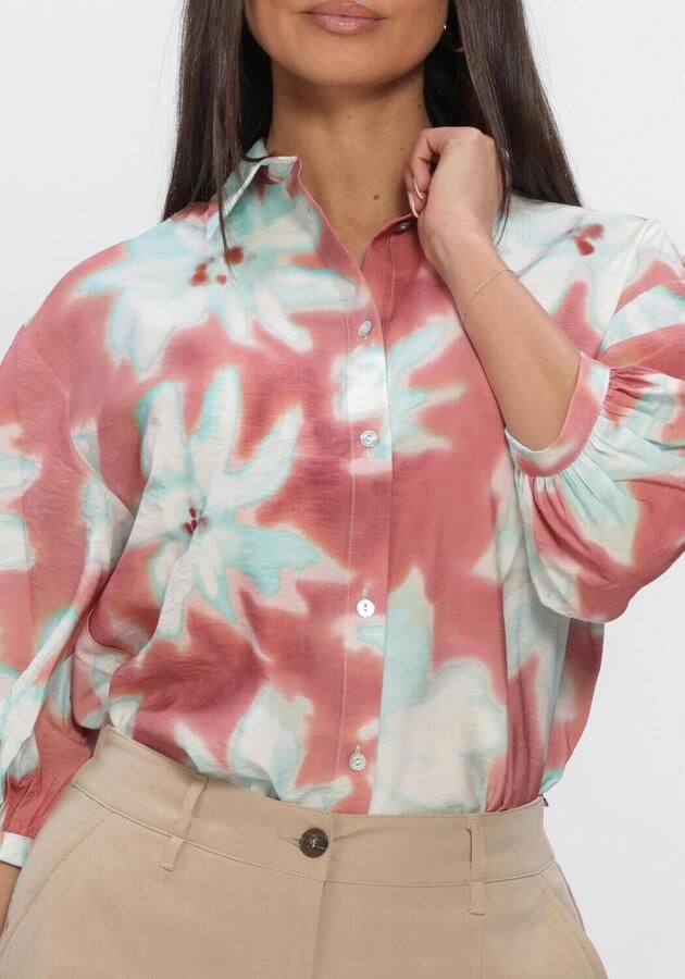 JANSEN AMSTERDAM Dames Blouses Pip Blouse Wf 761 3 4 Puffed Sleeve Wide Fit Multi - Foto 4