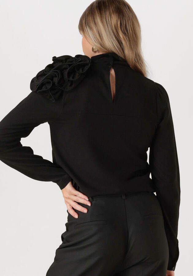 JANSEN AMSTERDAM Dames Blouses S181 Blouse Arlette Zwart - Foto 2