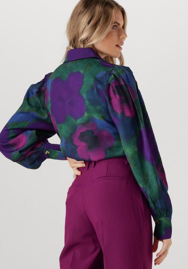 JANSEN AMSTERDAM Dames Blouses Wfp764 Blouse Amelia Blauw - Foto 2