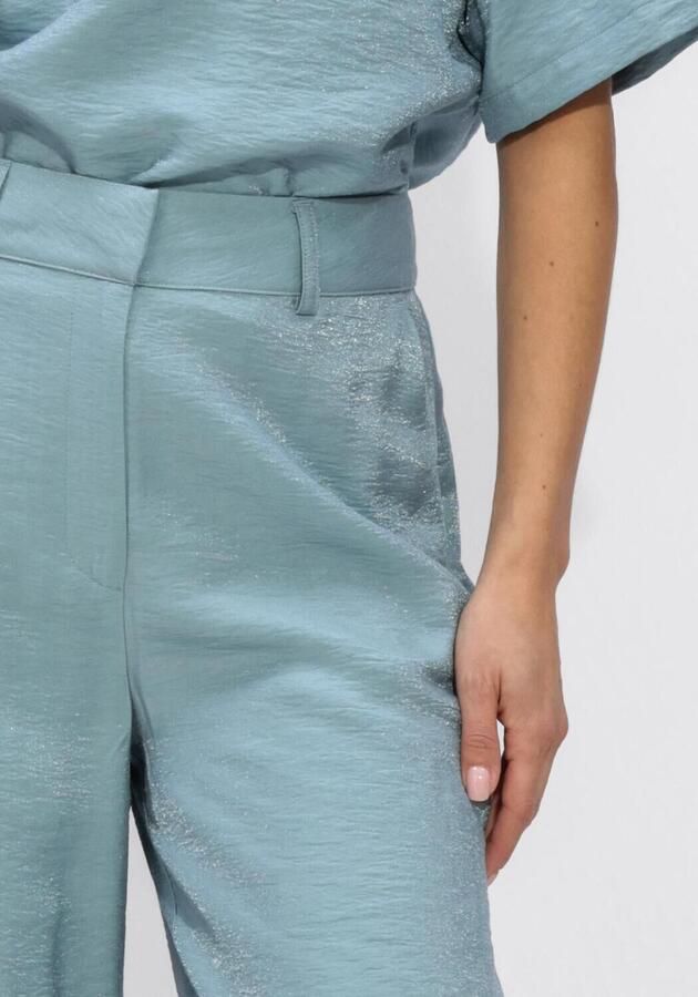 JANSEN AMSTERDAM Dames Broeken Dara Broek Ws 420 Long Wide Mint - Foto 3