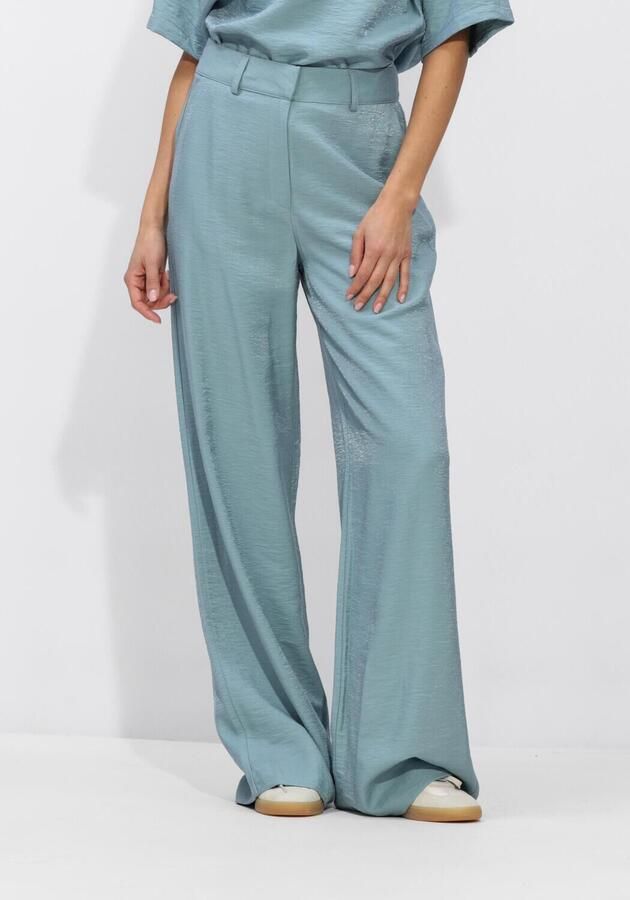 JANSEN AMSTERDAM Dames Broeken Dara Broek Ws 420 Long Wide Mint