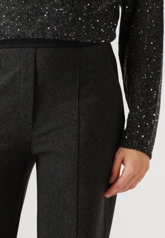 JANSEN AMSTERDAM Dames Broeken Ellen Broek Hvm 411 Wide Leg Elastique Logo Waistband Donkergrijs - Foto 2